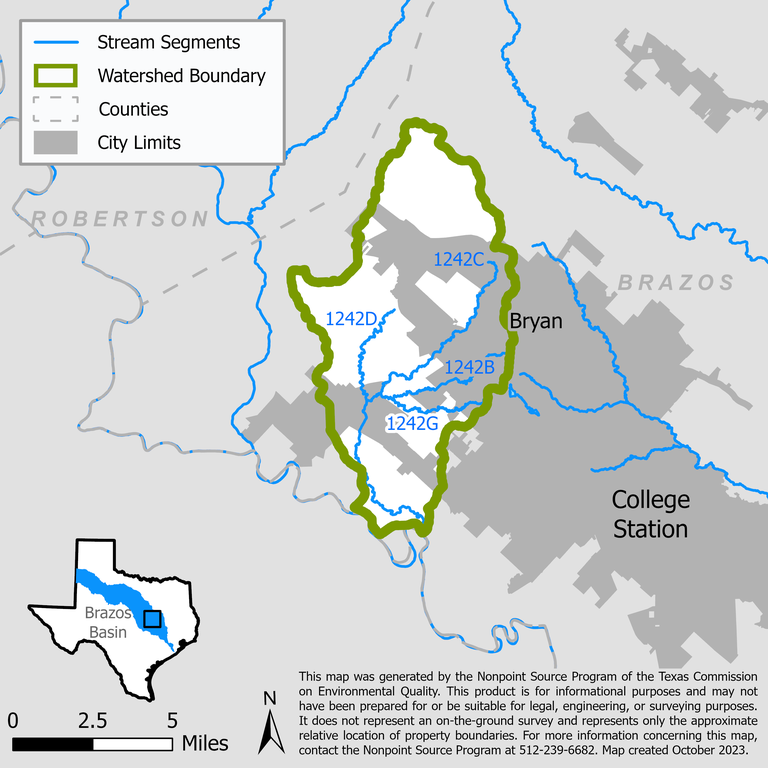 Thompsons Creek Watershed Map