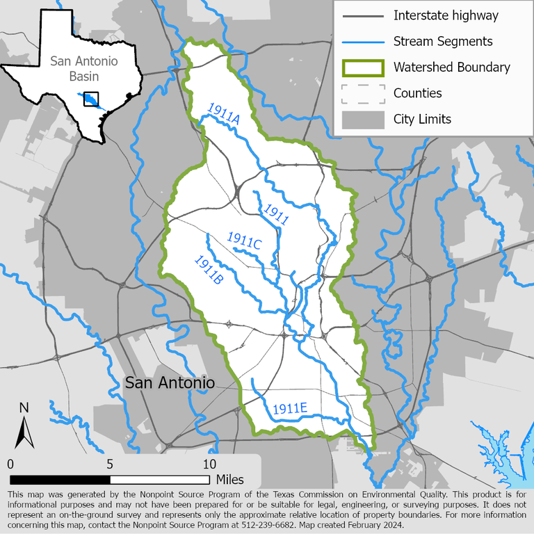 Upper San Antonino River Watershed Map