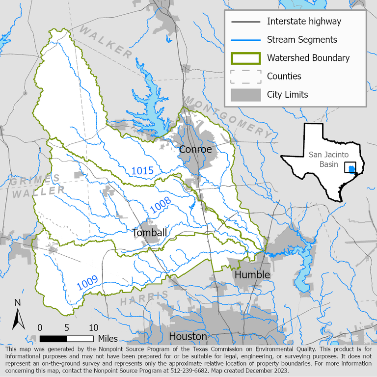 West Lake Houston Basin Watersheds Map