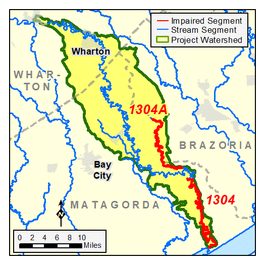 Caney Creek watershed map 115