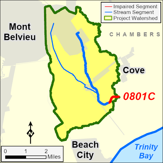 Cotton Bayou watershed map 124