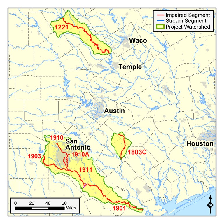 San Antonio Area assessment watersheds map 34