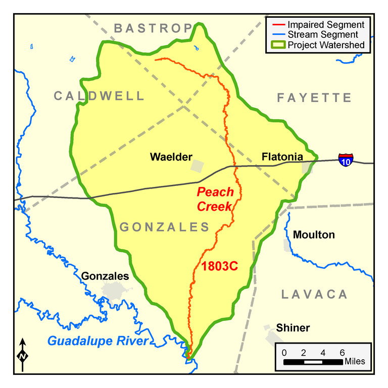 Peach Creek watershed map 31