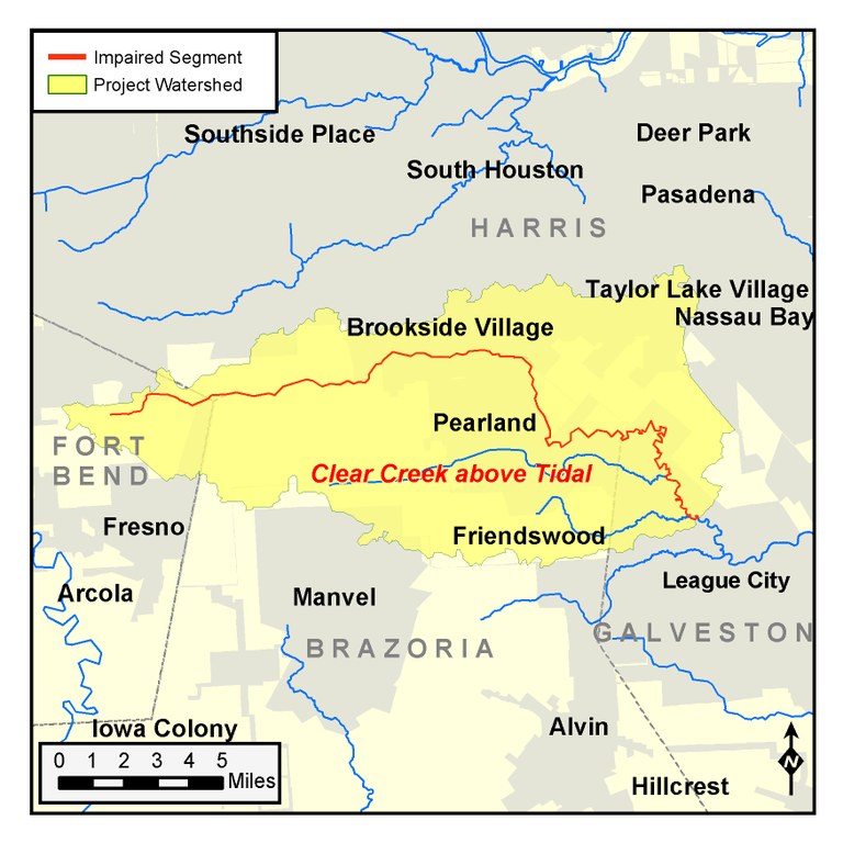 Clear Creek watershed map 43