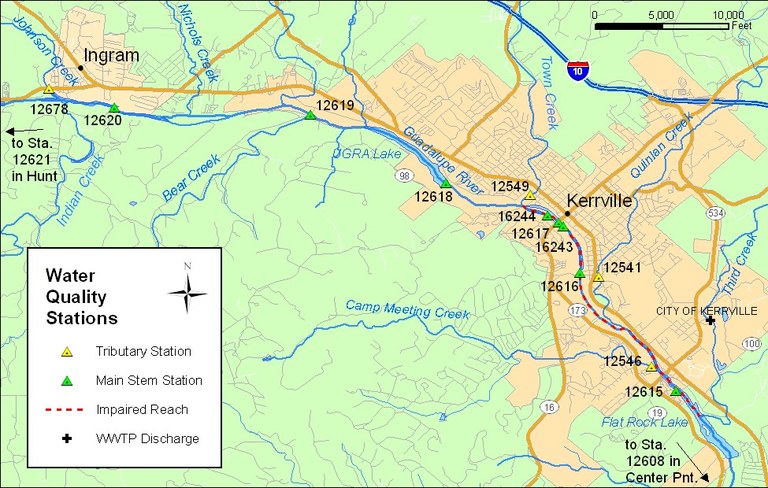 Guadalupe River Above Canyon Lake station map 65