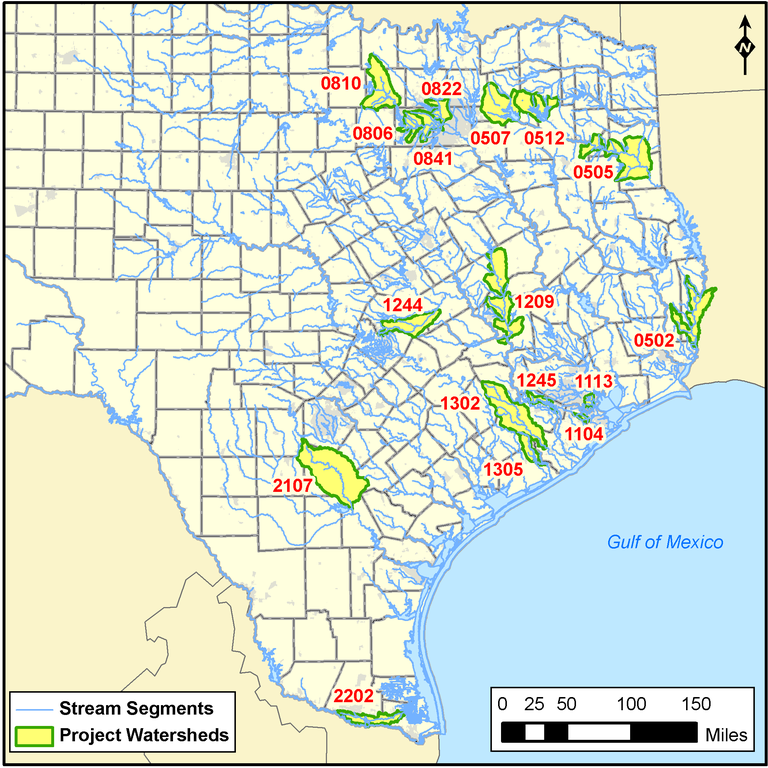 Texas RUAAs watersheds map 94