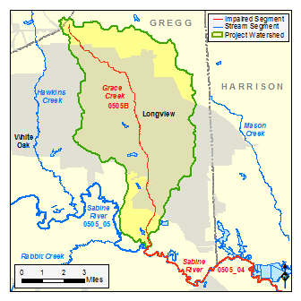 Map of the Grace Creek watershed
