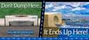 An image from the campaign to let residents know that what goes in the storm drain winds up in the bay.  Thumbnail Image